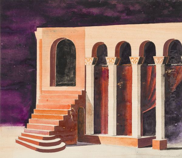 Dekorationsskiss av Isaac Grunewald - Fiesco - view 1
