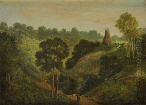 Paysage Montagneux Avec Berger Et Animaux by Antoine Chintreuil