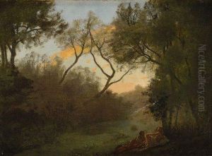 Baigneuses Au Bord D'un Etang by Antoine Chintreuil