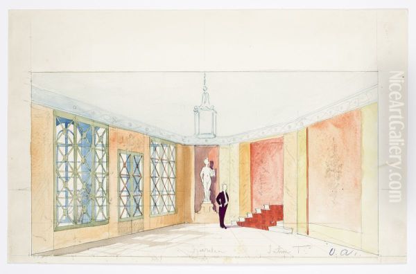 Dekorationsskiss av Carl Grabow - view 1