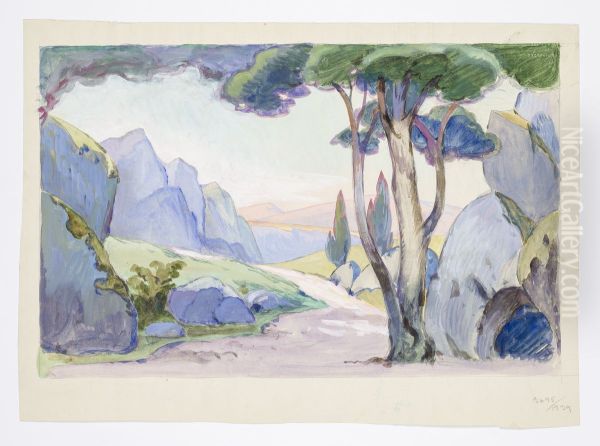 Dekorationsskiss av Carl Grabow - view 1