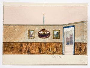 Dekorationsskiss av Carl Grabow