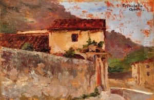 Paesaggio Con Case by Enrichetta Chiostri