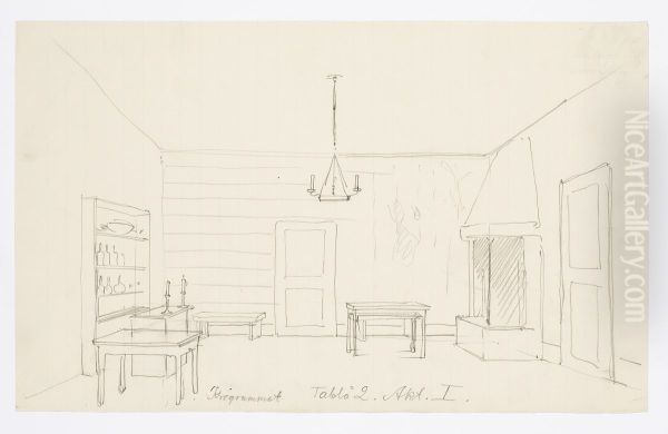 Dekorationsskiss av Carl Grabow - view 1
