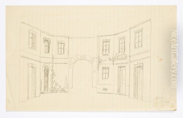 Dekorationsskiss av Carl Grabow - view 1