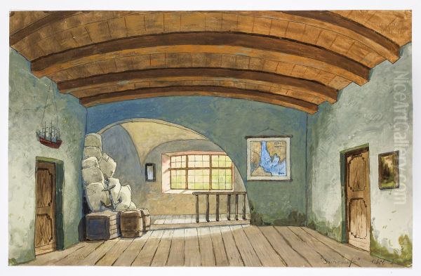 Dekorationsskiss av Carl Grabow - view 1