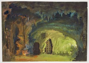 Scenografiskiss av Fritz Ahlgrensson