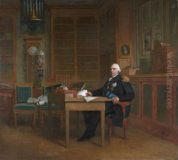 Le roi Louis XVIII dans son cabinet de travail des Tuileries - view 1