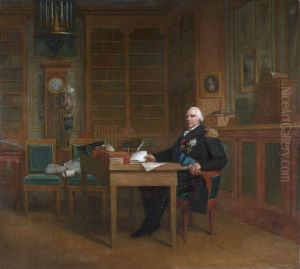 Le roi Louis XVIII dans son cabinet de travail des Tuileries
