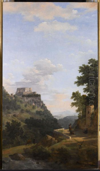 Paysage d'Italie avec architecture et oratoire - view 1