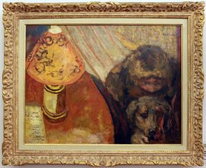 Indoor (By lamp light) by Pierre Bonnard