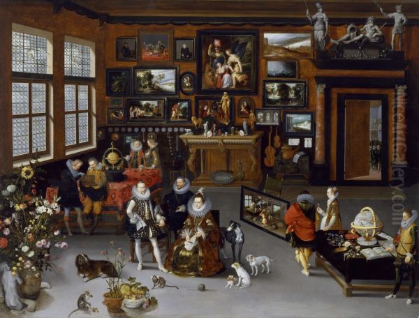 The Archdukes Albert and Isabella Visiting a Collector's Cabinet - view 1