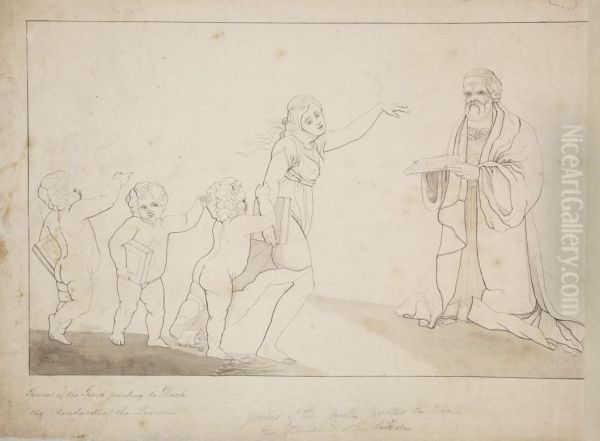 Genius of the Greek pointing to Dick the standard of the Lexicon - view 1