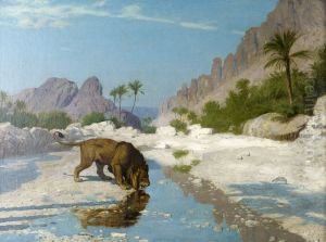 Lion in the Desert by Jean-Leon Gerome