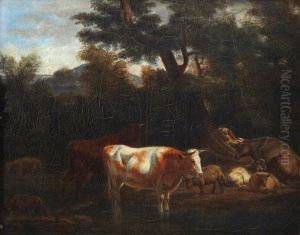 Cattle and Herdsman by Adriaen Van De Velde