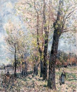 Paysage aux environs de Moret by Alfred Sisley