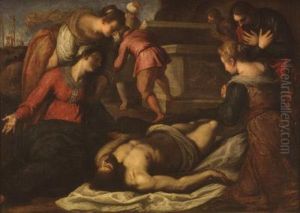 Lamentation over the Dead Christ by Palma Vecchio