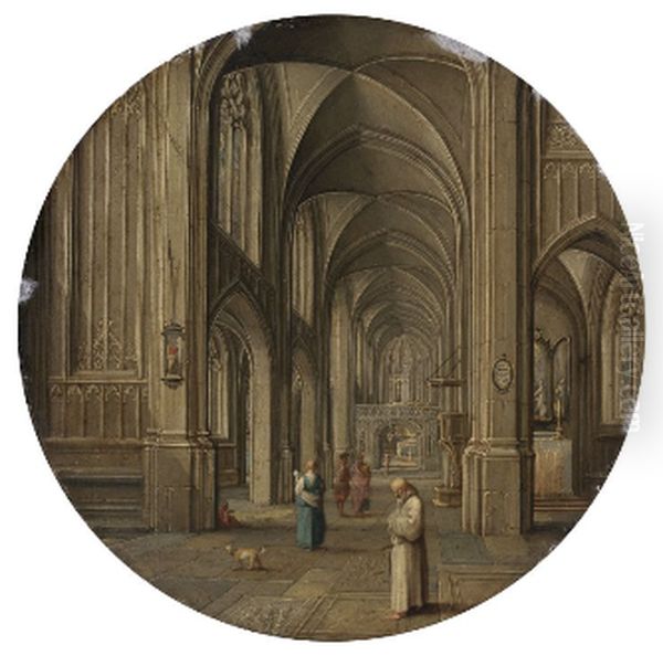 An Interior of a Church, with Figures - view 1