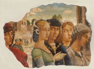 Fresco Fragment by Icilio Federico Joni
