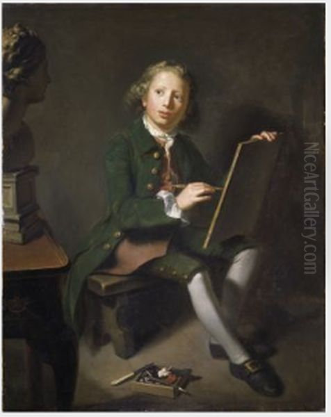 Portrait of a Boy (Horace Hone), Sketching - view 1