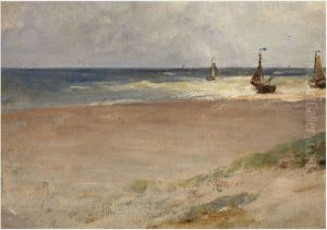 Seashore with Fishing Boats by Nathaniel Hone the Younger