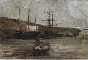 Ships at a Quayside by Nathaniel Hone the Younger
