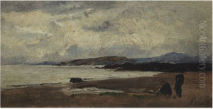 A Cloudy Day, a Seashore with Figures A Cloudy Day, a Seashore with Figures