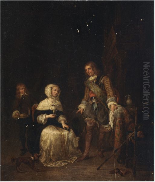 A Cavalier and Lady - view 1