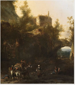 An Italian Landscape with Muleteers An Italian Landscape with Muleteers
