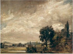 Harnham Ridge from Archdeacon Fisher's House, Salisbury