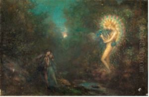 A Landscape with a Couple, and a Spirit with a Lute A Landscape with a Couple, and a Spirit with a Lute