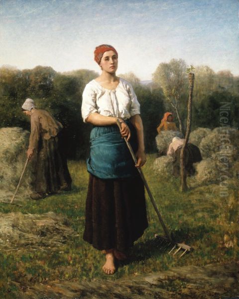 A Girl with a Rake - view 1