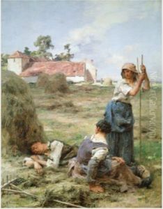 Harvesters at Rest by Leon Augustin Lhermitte