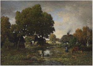 A Country Scene by Theodore Rousseau