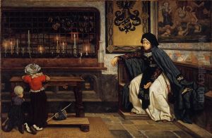 Marguerite in Church by James Jacques Joseph Tissot
