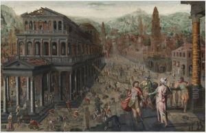 The Restoration of the Temple at Jerusalem by Hans Vredeman de Vries