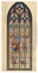 Croquis d'un vitrail de Saint-Clair pour la cathedrale de Nantes (1846) Croquis d'un vitrail de Saint-Clair pour la cathedrale de Nantes (1846)