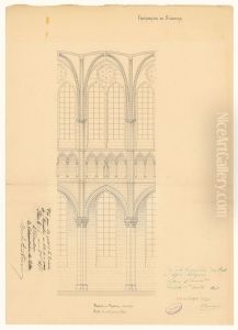 Travee du choeur restaure de la cathedrale de Soissons (1850) by Emile Boeswillwald