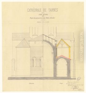 Projet de restauration des petites absides de la cathedrale de Tarbes (1896) by Justin Fitte