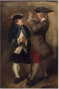 Caricature of Sir William Lowther and Joseph Leeson, later Ist Earl of Milltown by Of Sir Joshua Reynolds