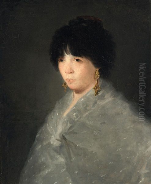 Woman in a Grey Shawl - view 1