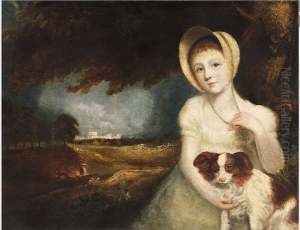 Portrait of a Child with a Dog - view 1