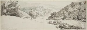 Bank of the Dee at Langollen by Thomas Rowlandson