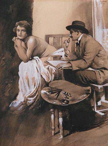 A Painter And His Model - view 1