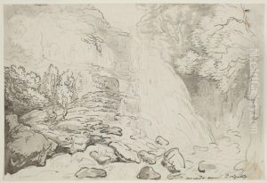 Cascade near Dolgelly by Thomas Rowlandson