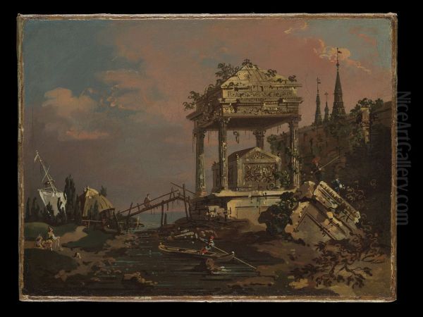 Imaginary View with a Tomb by the Lagoon - view 1