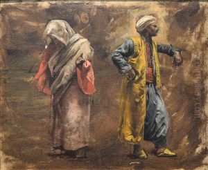 Study of Two Figures by Edwin Lord Weeks