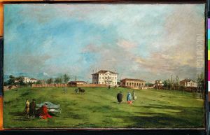 The Villa Loredan, Paese by Francesco Guardi