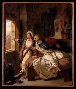 Rebecca and the Wounded Ivanhoe by Eugene Delacroix