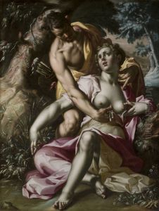 Cephalus and Procris (The Death of Procris) by Joachim Wtewael (Uytewael)